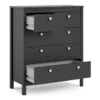 MADRID Chest 3+2 Drawers in Matt Black - Image 9