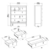 MADRID Chest 3+2 Drawers in Matt Black - Image 4