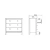 MADRID Chest3 Drawers in White - Image 4