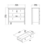 MADRID Chest3 Drawers in White - Image 3