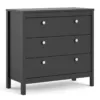 MADRID Chest 3 Drawers in Matt Black