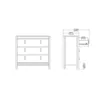 MADRID Chest 3 Drawers in Matt Black - Image 3