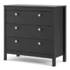 MADRID Chest 3 Drawers in Matt Black - Image 10