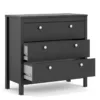 MADRID Chest 3 Drawers in Matt Black - Image 9