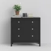 MADRID Chest 3 Drawers in Matt Black - Image 7