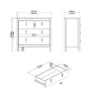 MADRID Chest 3 Drawers in Matt Black - Image 4