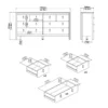 MADRID Double Dresser 4+4 Drawers in White - Image 4
