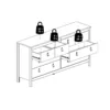 MADRID Double Dresser 4+4 Drawers in Matt Black - Image 2