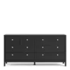 MADRID Double Dresser 4+4 Drawers in Matt Black - Image 10