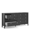 MADRID Double Dresser 4+4 Drawers in Matt Black - Image 8