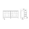 MADRID Double Dresser 4+4 Drawers in Matt Black - Image 3