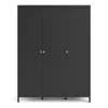 MADRID Wardrobe with 3 Doors in Matt Black - Image 14
