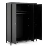 MADRID Wardrobe with 3 Doors in Matt Black - Image 12