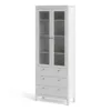 MADRID China Cabinet 2 Doors with Glass and 3 Drawers in White - Image 10