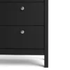 MADRID China Cabinet 2 Doors with Glass 3 Drawers in Matt Black - Image 5