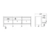 MADRID TV-Unit with 3 Drawers in White - Image 3