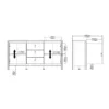 MADRID Sideboard 2 Doors + 3 Drawers in White - Image 3