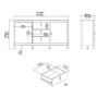 MADRID Sideboard 2 Doors + 3 Drawers in White - Image 4