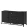 MADRID Sideboard 2 Doors + 3 Drawers in Matt Black - Image 10