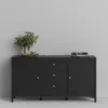 MADRID Sideboard 2 Doors + 3 Drawers in Matt Black - Image 6