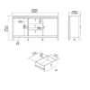 MADRID Sideboard 2 Doors + 3 Drawers in Matt Black - Image 4