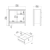 MADRID Sideboard 2 Doors + 1 Drawer in White - Image 4