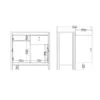 MADRID Sideboard 2 Doors + 1 Drawer in White - Image 3