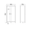 MADRID Wardrobe with 2 Doors in Matt Black - Image 4
