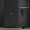 MADRID Wardrobe with 2 Doors in Matt Black - Image 10