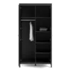 MADRID Wardrobe with 2 Doors in Matt Black - Image 7
