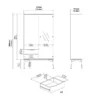FUR China Cabinet 1 Door 1 Glass Door 2 Drawers in White and Grey - Image 4