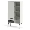 FUR China Cabinet 1 Door 1 Glass Door 2 Drawers in White and Grey - Image 12