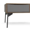FUR Coffee Table with 1 Drawer in Grey, White and Walnut - Image 7