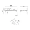FUR Coffee Table with 1 Drawer in Grey, White and Walnut - Image 4