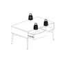 FUR Coffee Table with 1 Drawer in Grey, White and Walnut - Image 2