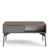 FUR Coffee Table with 1 Drawer in Grey, White and Walnut - Image 15