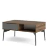 FUR Coffee Table with 1 Drawer in Grey, White and Walnut - Image 14