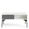FUR Coffee Table with 1 Drawer in White and Grey - Image 14