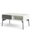 FUR Coffee Table with 1 Drawer in White and Grey - Image 13