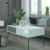 FUR Coffee Table with 1 Drawer in White and Grey - Image 10