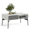 FUR Coffee Table with 1 Drawer in White and Grey - Image 8