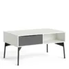 FUR Coffee Table with 1 Drawer in White and Grey