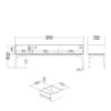 FUR TV-Unit 2 Sliding Doors 1 Drawer in Walnut, Grey and White - Image 4