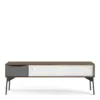 FUR TV-Unit 2 Sliding Doors 1 Drawer in Walnut, Grey and White - Image 14