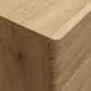 KENSINGTON 2 Drawers Bedside Cabinet LH Drawer (Wall Fixing) in Oak - Image 4