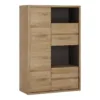 SHETLAND 1 Door 4 Drawers Display Cabinet