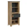 RAPALLO 1 Drawer Bookcase in Chestnut and Matera Grey - Image 6