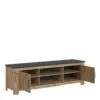 RAPALLO 2 Door 189 cm Wide TV Cabinet in Chestnut and Matera Grey - Image 5