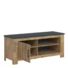 RAPALLO 1 Door 138 TV Cabinet in Chestnut and Matera Grey - Image 7
