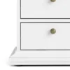 PARIS Bedside 2 Drawers in White - Image 5